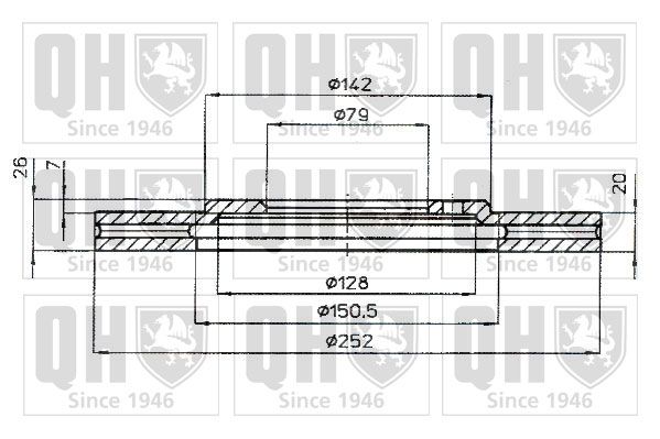 QUINTON HAZELL Тормозной диск BDC3335